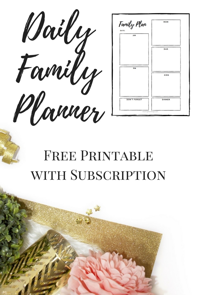 Daily Family Planner Printable